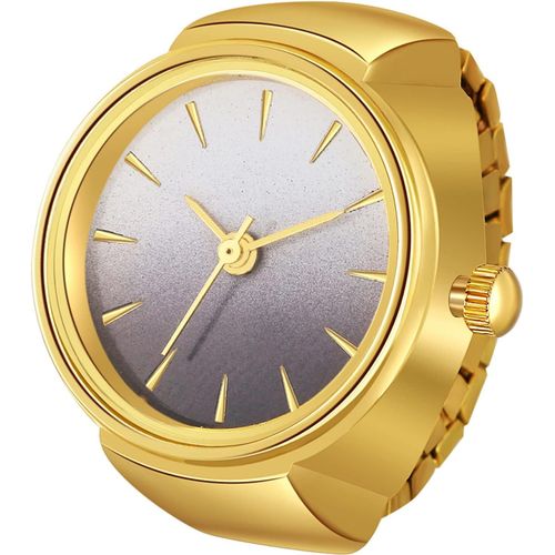Eryi-Montre Bague Montre Doigt Montre À Quartz Analogique Avec Cadran Numérique - Bracelet Élastique Pour Homme Et Femme