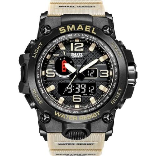 Eryi-Montre Digitale Sport Homme, Montre Numérique Pour Homme 5 Atm Etanche Montre À Quartz Avec Chronometre, Eclairage, Alarme, Calendrier E Bracelet En Résine
