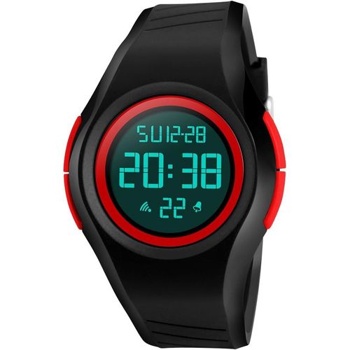 Eryi-Multifonctionnel Outdoor Sport Montres 50m Étanche Militaires Led Électronique Alarme Chronomètre Digital Montre Bracelet Plastique De La Lunette Et Caoutchouc Ruban