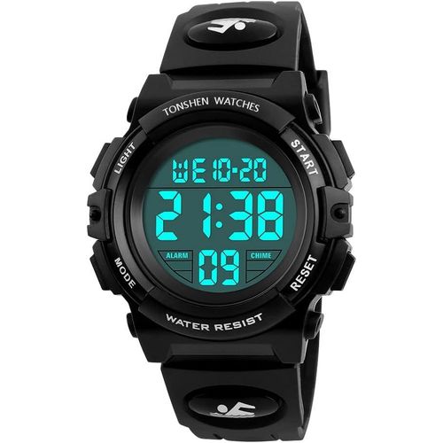 Eryi-Digital Sport Etanche Montre Plastique Lunette Et Caoutchouc Bande Led Electronique Outdoor Tactique Militaire Quartz Montres Bracelet Grand Numérique