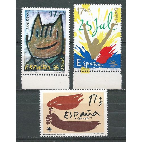 Jeux Olympiques 1992 Timbres Espagne Neuf** Sans Charnière N° 2809, 2810, 2811