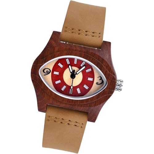 Eryi-Montre À Quartz En Bois De Bambou, Montre En Bois Naturel Pour Homme Et Femme, Bracelet En Cuir De Vache, Cadran Carré En Bois De Bambou Carbonisé, Montre Décontractée Décorative