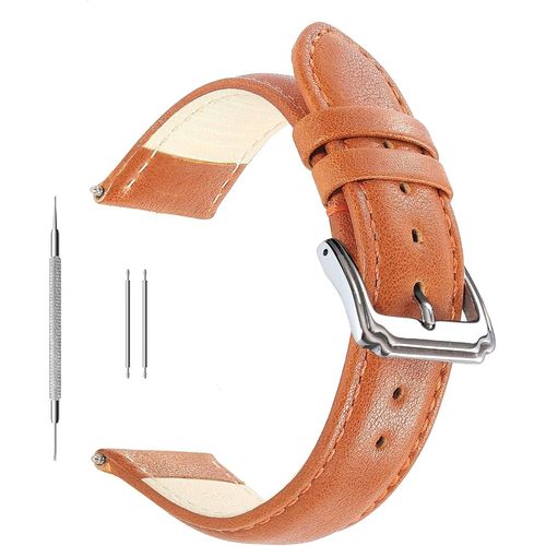 Eryi-Bracelet De Montre En Cuir De Veau, Ultra Doux, Pour Homme Et Femme, Noir, Marron, 18 Mm, 20 Mm, 22 Mm