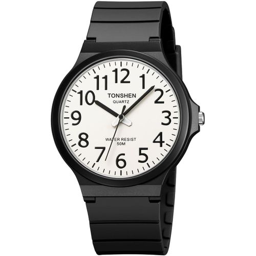Eryi-Unisex 50m Étanche Simple Style Analogique Quartz Montres Bracelet Plastique Caisse Et Caoutchouc Ruban, Plusieurs Couleurs