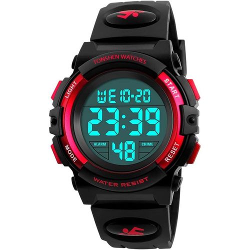 Eryi-Digital Sport Etanche Montre Plastique Lunette Et Caoutchouc Bande Led Electronique Outdoor Tactique Militaire Quartz Montres Bracelet Grand Numérique