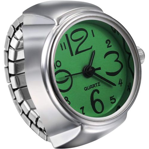 Eryi-Montre Pour Homme Et Femme Simple Et Élégant Grand Cadran Numérique Cadran Sangle Élastique Bague Montre Unisexe