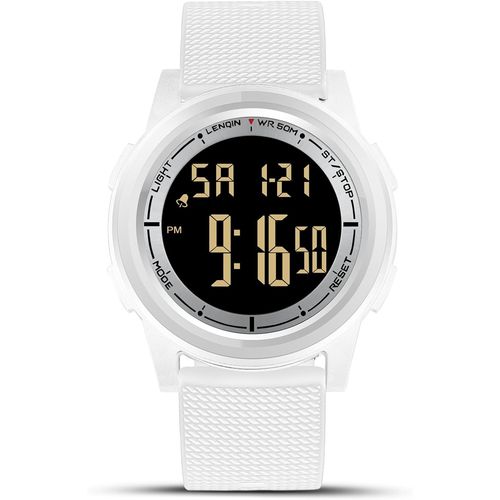 Eryi-Montres Digitales Pour Hommes Montres À Grand Cadran Pour Hommes Avec Bracelet En Silicone Montres Digitales De Sport Étanches À 30m Avec Alarme/Chronographe/Calendrier/Rétro-Éclairage Led