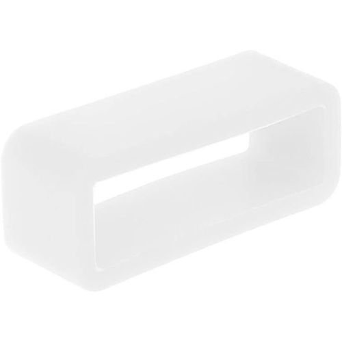 Eryi-Silicone Anti-Chute Boucle Anneau Boucle Titulaire Pour Bracelet Intelligent Bracelet De Montre Blanc-20 Mm
