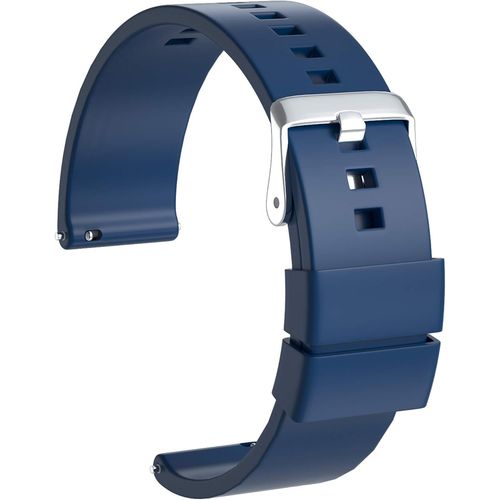 Eryi-Bracelet Montre Remplaçable En Silicone Imperméable Et Flexible - 18mm, 20mm, 22mm Caoutchouc Avec Boucle En Acier Inoxydable