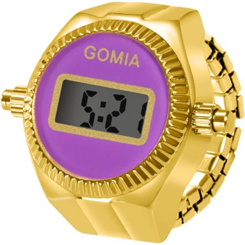 Eryi-Montre Bague Montre Doigt Montre À Quartz Analogique Avec Cadran Électronique,Bracelet Élastique Pour Homme Et Femme