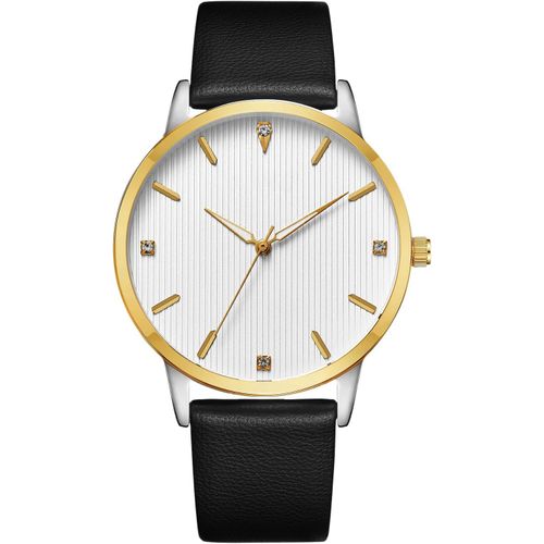 Eryi-Montre Homme Femme Cuir Analogique Quartz Montre De Couple Étanche Lumineux Montre Cadeau Pour Homme Femme