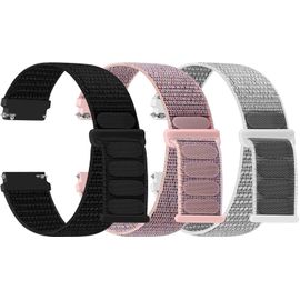 Eryi-Lot De 3 Bracelets De Montre En Nylon - 16 Mm, 18 Mm, 20 Mm, 22 Mm - Fermeture Rapide - Tissu Respirant - Bracelet De Rechange Réglable - Pour Homme Et Femme