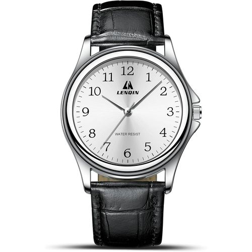 Eryi-Montres Pour Hommes Montres Analogiques À Quartz Avec Bracelets En Cuir Montres-Bracelets Étanches 30m Pour Hommes Montres De Terrain Simples Et Légères