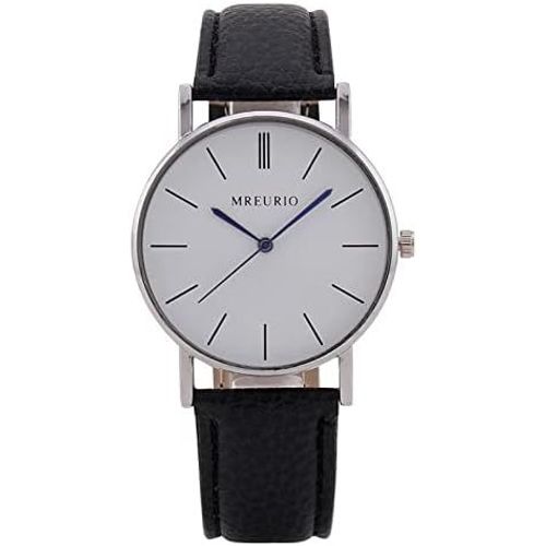 Eryi-Montre Pour Étudiant - Unisexe - En Cuir Synthétique - Minimaliste - Pour Les Étudiants - Simplicité - Sports De Plein Air - Montre À Quartz