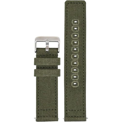 Eryi-Bracelet De Montre En Toile Pour Homme Femme, 18mm 19mm 20mm 22mm 24mm - Canvas Watch Straps - Bracelet De Remplacement À Dégagement Rapide - 8 Couleurs - Boucle Argent