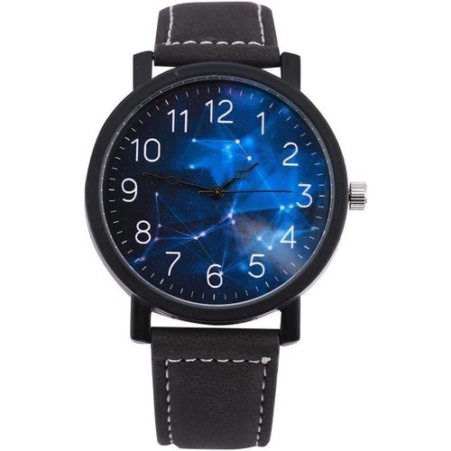 Eryi-Montre-Bracelet Ronde Tendance Et Simple Avec Bracelet En Polyuréthane Et Boîtier En Alliage - Chiffres Arabes - Montre À Quartz Analogique - Unisexe - 4 Types