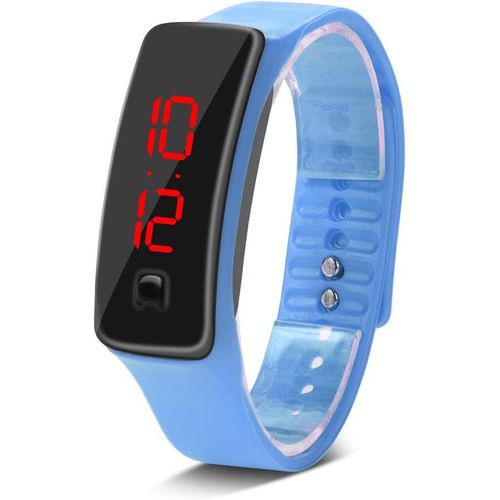 Eryi-Montres Sport, Led Silicone Montre-Bracelet Temps Calendrier Bracelet Numérique Bracelet Pour Femmes Hommes Sweatproof Long Temps En Veille Léger