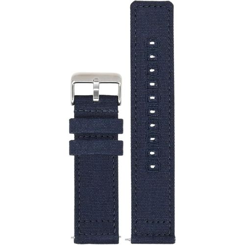 Eryi-Bracelet De Montre En Toile Pour Homme Femme, 18mm 19mm 20mm 22mm 24mm - Canvas Watch Straps - Bracelet De Remplacement À Dégagement Rapide - 8 Couleurs - Boucle Argent