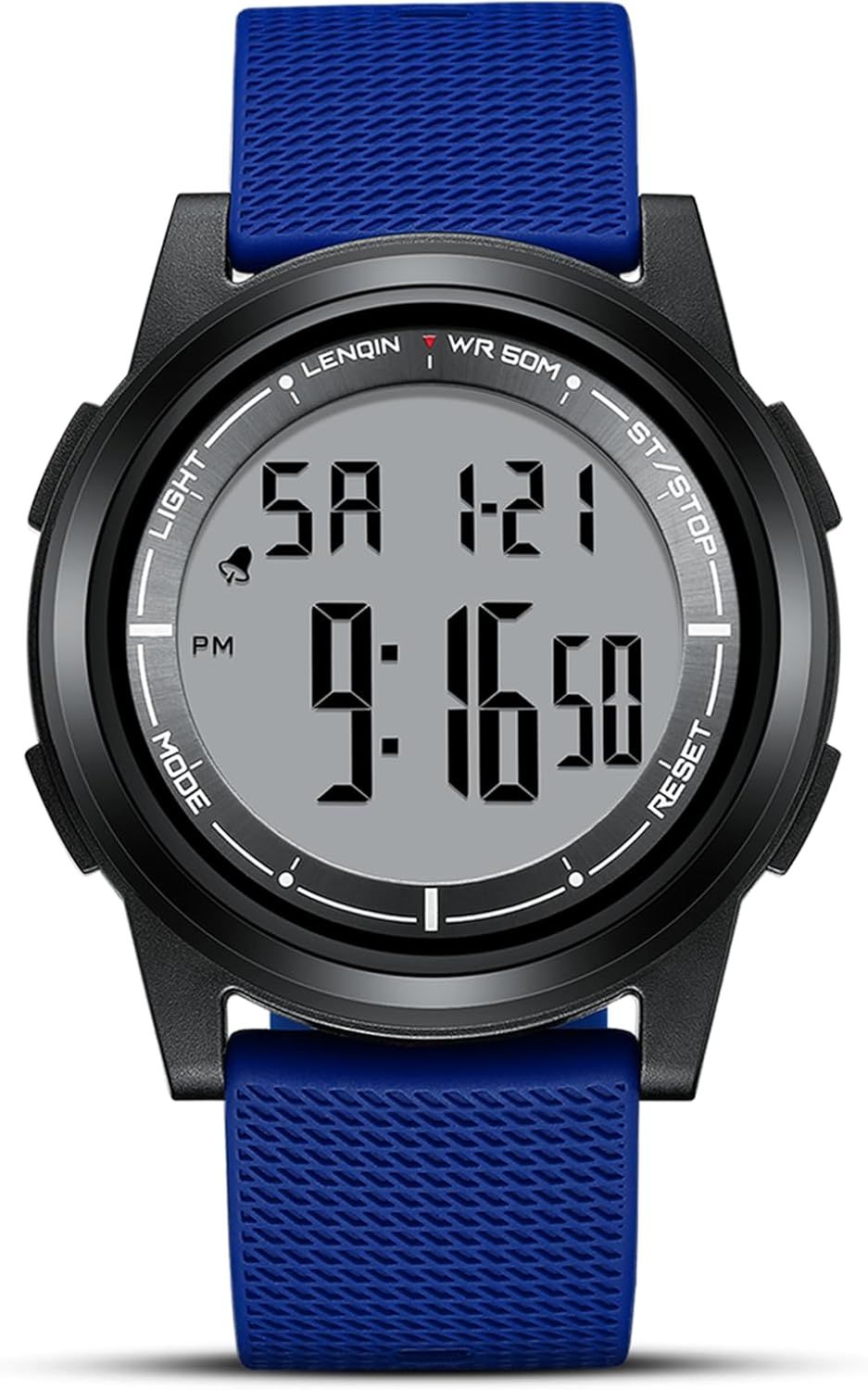 Eryi-Montres Digitales Pour Hommes Montres À Grand Cadran Pour Hommes Avec Bracelet En Silicone Montres Digitales De Sport Étanches À 30m Avec Alarme/Chronographe/Calendrier/Rétro-Éclairage Led