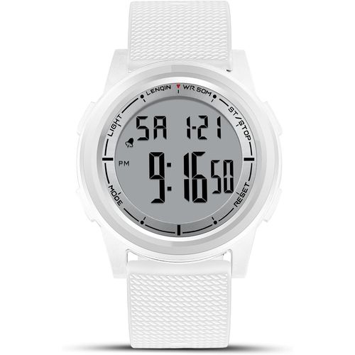 Eryi-Montres Digitales Pour Hommes Montres À Grand Cadran Pour Hommes Avec Bracelet En Silicone Montres Digitales De Sport Étanches À 30m Avec Alarme/Chronographe/Calendrier/Rétro-Éclairage Led