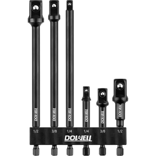ERYI-Tête D'Extension Avec Support Pour Jeu De Clés À Douille D'Entraînement De 1/4 "", 3/8"" Et 1/2 ""Pour Rallonger La Tête De Tournevis Jusqu'Aux Tournevis À Percussion À Grande Vitesse (6,3 Et 6"")