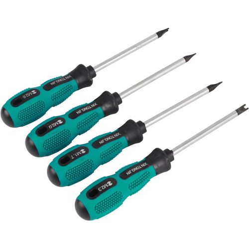 ERYI-Tournevis Triangulaire Multifonctionnel, 4Pcs Crv En Acier, U Fourche Type Magnétique, Outil À Main Diy Kit De Tournevis