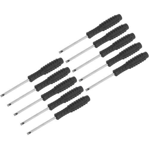ERYI-Mini Fendue Tournevis, 3.0Mm Plat Tête Avec Antidérapant Poignée Pour Petit Appareils Électroménagers, 10 Pcs