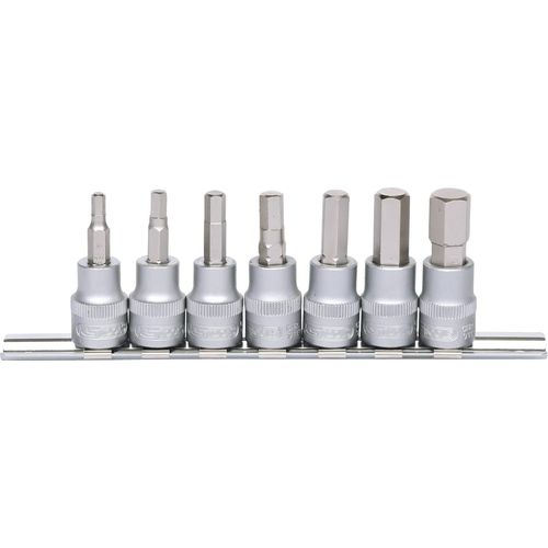 ERYI-911.3945 Douilles Tournevis 6 Pans 3/8" Chromemat 7 Pièces