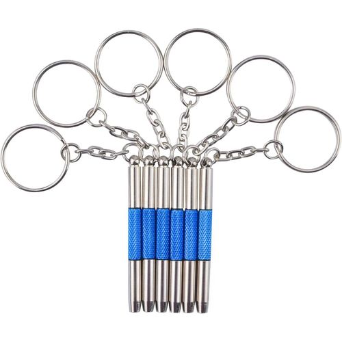 ERYI-Kit De Réparation De Tournevis 3 En 1 Pour Lunettes, Lot De 6 Tournevis, Porte-Clés Portable, Tournevis Avec Cruciforme, Hexagonal, Tête Plate Pour Lunettes, Jouets, Montres