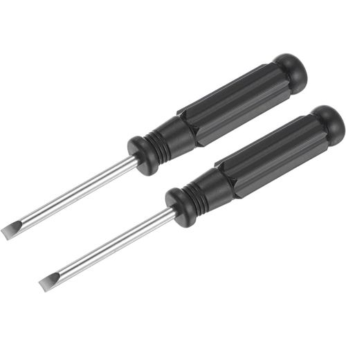 ERYI-Mini Fendue Tournevis, 4.0Mm Plat Tête Avec Noir Poignée Pour Petit Appareils Électroménagers, 2 Pcs