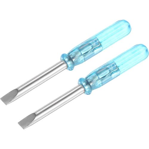 ERYI-Mini Fendue Tournevis, 3.0Mm Plat Tête 45Mm Longueur Pour Petit Appareils Électroménagers Réparation, 2 Pcs
