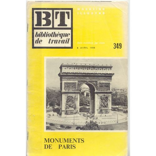 Bt Bibliothèque De Travail Pédagogie Freinet Bt N° 349 Monuments De Paris