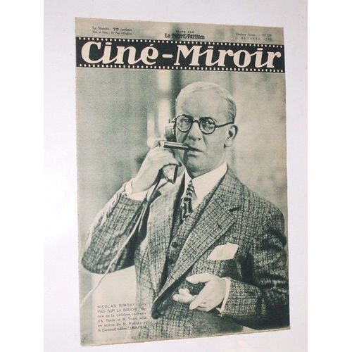 Ciné Miroir N° 339 : Nicolas Rimsky Dans Pas Sur La Bouche. Jim Gérald Dans Le Role Du Capitaine De Corvett Du Film Laurette Ou Le Cachet Rouge