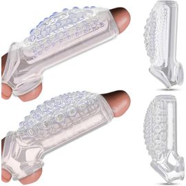 Eryi-2pcs Gaines Pour Pénis Pour Agrandir Le Pénis,Gaines De Pénis Pour Agrandir Le Pénis Masculin,Manchon Pénis Pour Améliorer L'érection Et Retarder L'éjaculation,Jouets Sexuels Extrême