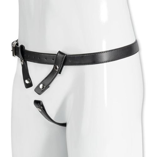 Eryi-Cage À Pénis En Nid D'abeille Avec Ceinture En Cuir À 3 Voies, String Pour Hommes Chastity Belt Sm Sex Toys, Petits Cylindres De Fermeture Cock Cage Pour Hommes, Femmes Et Couples (P04)