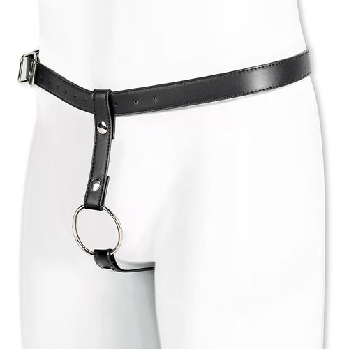 Eryi-Cage À Pénis En Nid D'abeille Avec Ceinture En Cuir À 3 Voies, String Pour Hommes Chastity Belt Sm Sex Toys, Petits Cylindres De Fermeture Cock Cage Pour Hommes, Femmes Et Couples (P03)