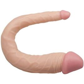 Eryi-Für Neuen Schwung. Gode Double-36 Cm-Imitation Réaliste-Veines Naturelles En Matériau Souple Et Testicules Prononcées-Avec Ventouse Pour Strapon Ou Harnais-Pour Femmes,Hommes Et Couples