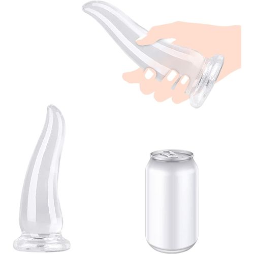 Eryi-Plug Anal Sex Toys Anals,Plugs Anals Gode Ventouse 4 Tailles Dilatateur Anus Xxl,Godes Plug Femme Débutante,Plug Anale,Extenseur Prostate Homme,Godemichets Plug Anus Femme (Transparent, M)