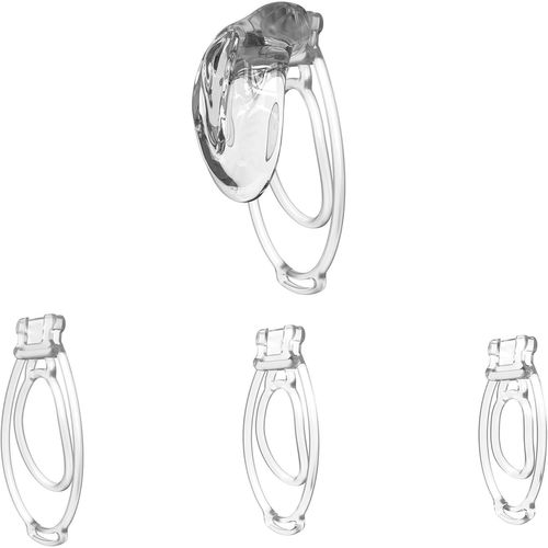 Eryi-Chastity Cage Men Sissy Cage De Chasteté Fufu Clip Homme Petite Chastity Cage Pour Pénis Punition D'esclave Sextoyse Couple Plaisir (Transparent)