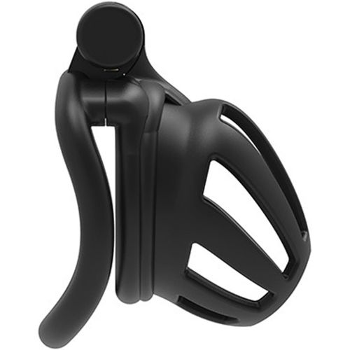 Eryi-3d Résine Cage De Chasteté Homme Set De 4 Anneaux Péniens Petit Respirant Sissy Chastity Cage Homme Avec Serrure Cachée Et Clés Adulte Sm Cock Bondage Esclave Sex Toys (Short-Curved,Black)