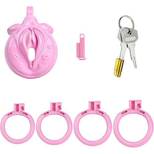Eryi-Cage Chastete¿E Cage De Chasteté Pénis Cage Chastete¿E Ceinture Chastetée Homme Chastity Cage Chasteté Pour Pénis Cock Cage Penis Cage Jouet Sexualité Homme Sextoy Couple (Pink)