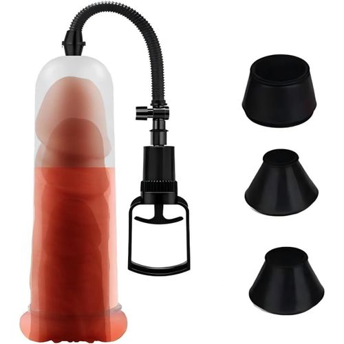 Eryi-Pompe À Pénis Pour Hommes ¿ Vakuumpumpe Avec 3 Gaines En Silicone, Masturbateur Et Expander Pour Stimulation Et Érection