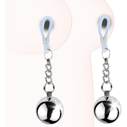 Eryi-Pince Tetons Sexuelle, Pinces À Seins Avec Poids, Bdsm Jouets De Mamelon Réglables, Bondage Sm Sex Toys Pinces À Tétons (Blanc)