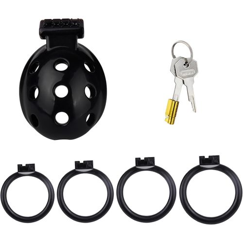 Eryi-Cage Chastete¿E Cage De Chasteté Pénis Cage Chastete¿E Ceinture Chastetée Homme Chastity Cage Chasteté Pour Pénis Cock Cage Penis Cage Jouet Sexualité Sextoy Couple (Black)