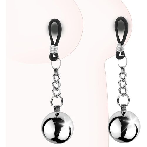 Eryi-Pince Tetons Sexuelle, Pinces À Seins Avec Poids, Bdsm Jouets De Mamelon Réglables, Bondage Sm Sex Toys Pinces À Tétons (Noir)