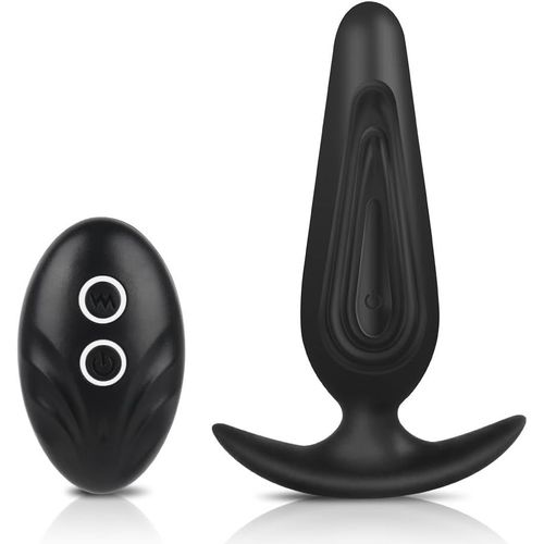 Eryi-Plug Anal Vibrant, Vibromasseurs Feminin, Vibromasseur Homme, Sextoy Anal Avec 12 Modes Vibrations, Sexes Couple Plaisir Homme Et Femme Connectée Avec Télécommande, Gris