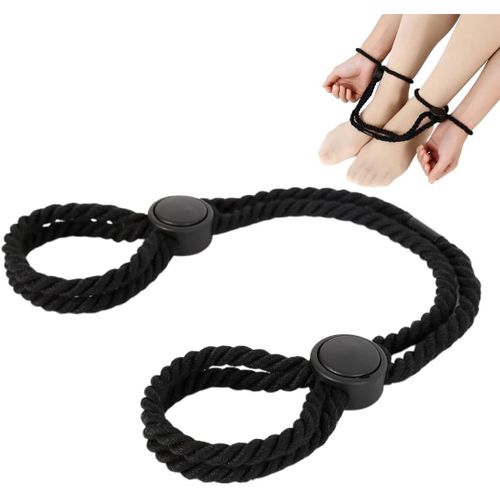 Eryi-Réglable De Bondage Bdsm Menottes Masque Pour Les Yeux En Dentelle, Sexy Cordes De Bondage Pour Poignets Et Chevilles, Sexy Bondage Accessoires De Jouets Sexuels Pour Jeux Érotique Sex Toys,Noir