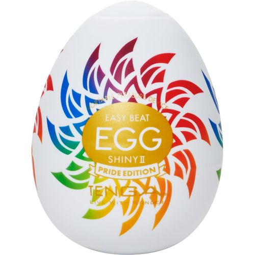 Eryi-Egg Pride Hard Disposable, One Time Use, Super Stretchable Male Masturbator Sleeve, Shiny Ii Pride Edition