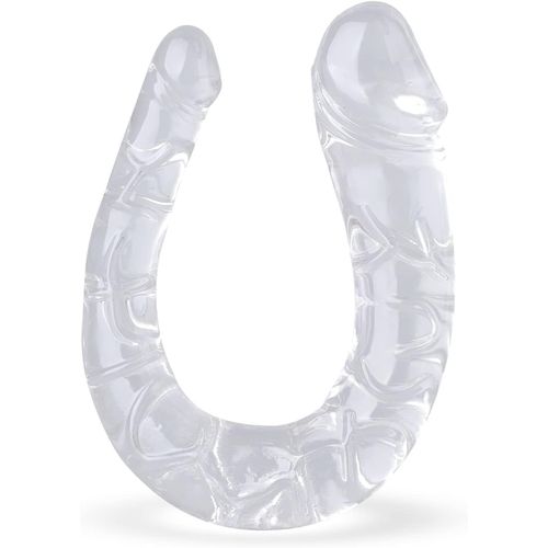 Eryi-Double Tete Gode Réaliste Gode Anal Géant,Plug Anal Transparent Butt Plug Pour Lesbiennes,Double Gode Anal Flexible Jouets Sexuels Pour Femmes Hommes Couples Sex Toys Extreme (Xxl)