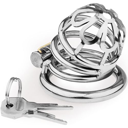 Eryi-Cage De Chasteté Micro Métal Homme Jouet Sexuelle Adulte Couple Bdsm Sissy Chastete¿E Pour Pénis Men Sex Toy¿S Chastity Cage Pour Punition D'esclave Sextoyse Couple Plaisir (50mm/2in,Triple)